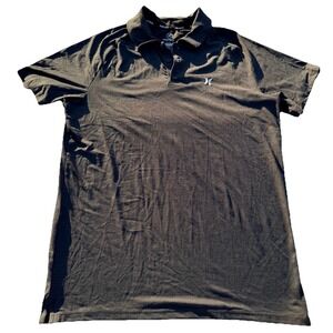 Hurley Mens Stretch Moisture Wicking Performance Polo Black Size Medium 1566323